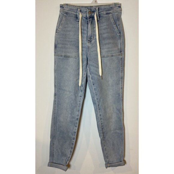 Judy Blue Jogger Jeans Tie Waist Size 0 24 - Picture 1 of 5